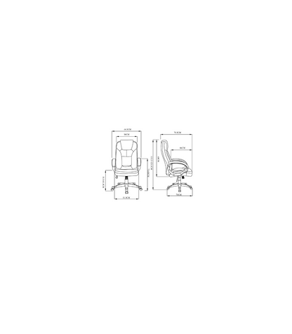 Silla De Oficina Elisabeth En Piel Sintética Blanca. Alto: 115.5/125.5cm Ancho: 64.5cm Fo_4