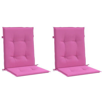 Vidaxl Cojines Para Silla Con Respaldo Bajo 2 Uds Tela Rosa_0