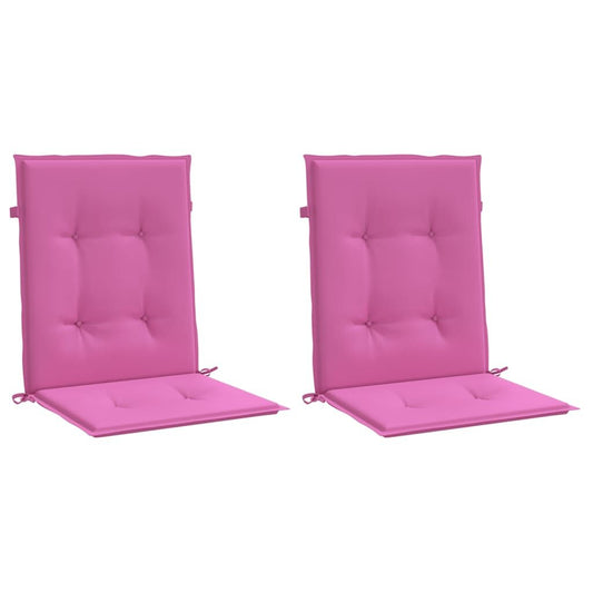 Vidaxl Cojines Para Silla Con Respaldo Bajo 2 Uds Tela Rosa_0