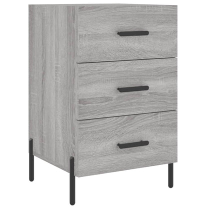 Mesita De Noche Madera De Ingeniería Gris Sonoma 40x40x66 Cm_0