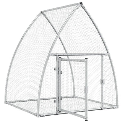 Conejera Acero Galvanizado Plateado 105x100x120 Cm_3