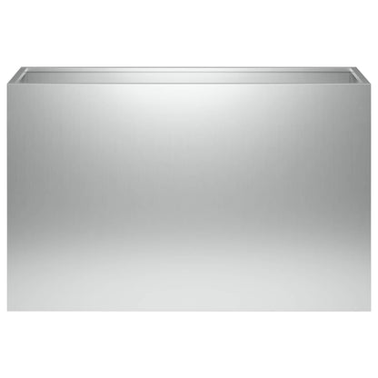 Macetero De Jardín Plateado 80 X 30 X 40 Cm Acero Galvanizado_2