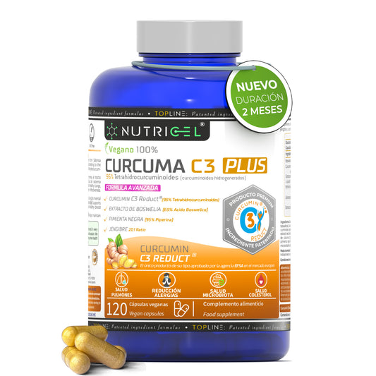 Curcuma C3 Plus Patentada C3 Reduct® + Boswelia Serrata - 120 Cápsulas - Nutricel_0