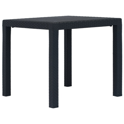 Vidaxl Comedor De Jardín 5 Pzas Plástico Gris Antracita Aspecto Ratán_5