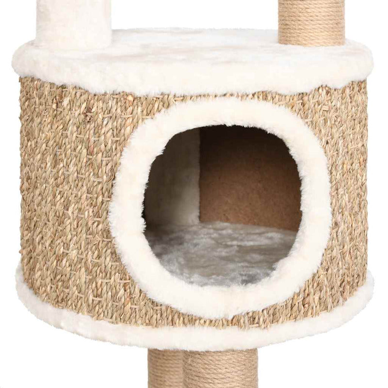Vidaxl Árbol Para Gatos Cojín Lujo Poste Rascador Hierba Marina 148 Cm_5