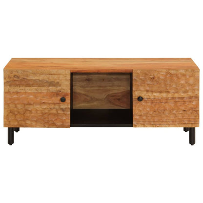 Mesa De Centro Madera Maciza De Acacia 100x54x40 Cm_3