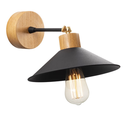 Aplique De Pared, Metal , Negro, 24x24x20, Casquillo E 27 Max 40 W_0