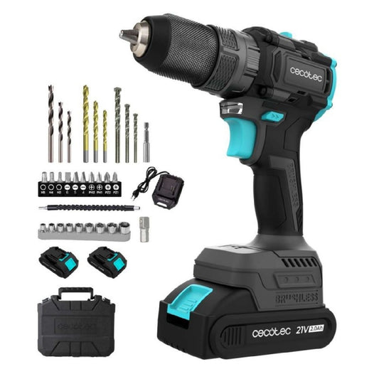 Cecotec Taladro Percutor Y Atornillador 2 Baterías 21v-2000mah Powerforce 3000 Impact Brushless. Motor Brushless, 32000i_0
