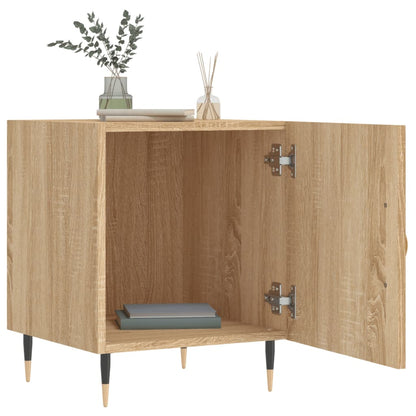 Mesitas Noche 2 Uds Madera Ingeniería Roble Sonoma 40x40x50 Cm_1
