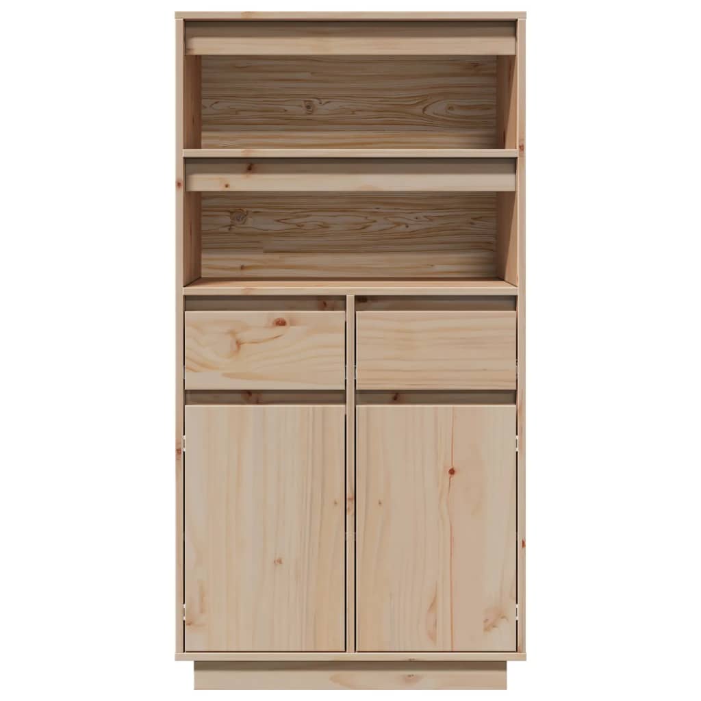 Aparador Alto De Madera Maciza De Pino 60x40x116,5 Cm / Vetonek_5