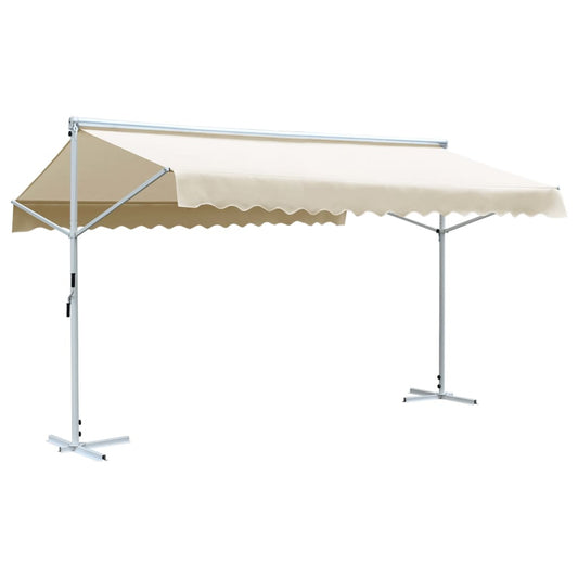 Vidaxl Toldo De Pie Independiente Color Crema 500x300 Cm_0