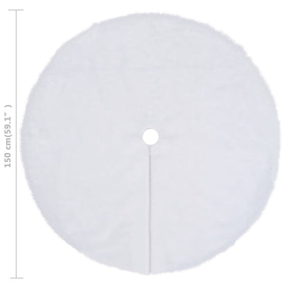 Vidaxl Falda Para Árbol De Navidad Blanca De 150 Cm De Piel Sintética_2