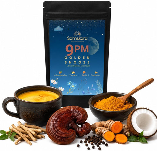 Golden Snooze 9 P.m — Mezcla Nocturna Leche Dorada Bio - 160g | Superalimento Ecológico Vegano Para Batidos_0