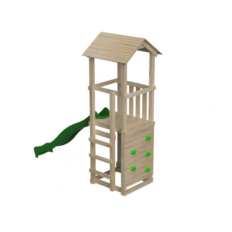 Parque Infantil Masgames Carlit L Techo De Madera Pared De Escalada.