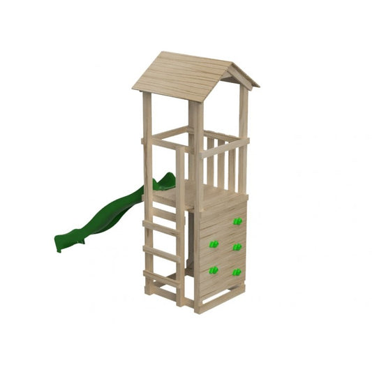 Parque Infantil Masgames Carlit L Techo De Madera Pared De Escalada.