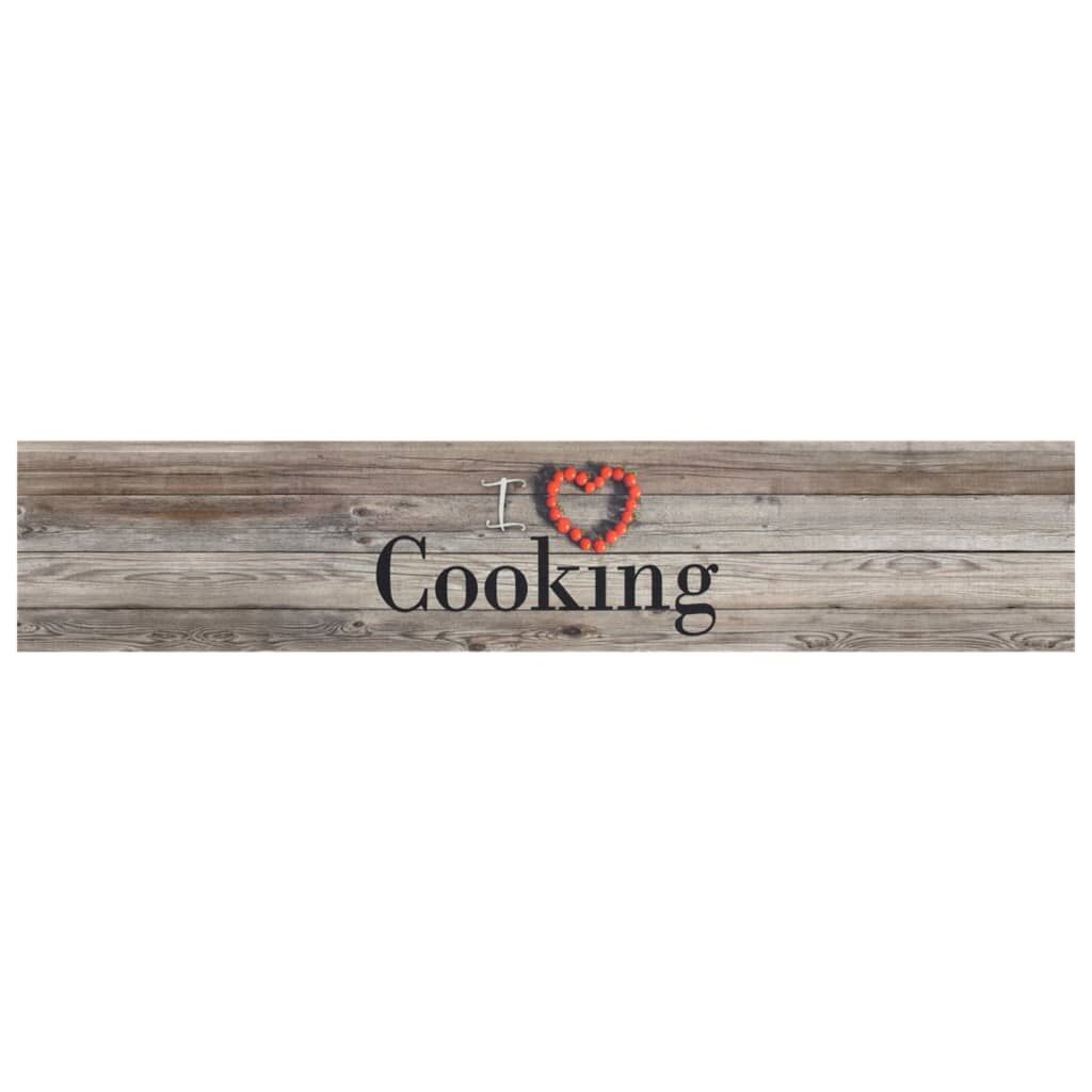 Vidaxl Alfombra De Cocina Lavable Terciopelo Cooking Gris 60x300 Cm_1
