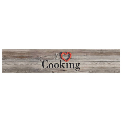 Vidaxl Alfombra De Cocina Lavable Terciopelo Cooking Gris 60x300 Cm_1
