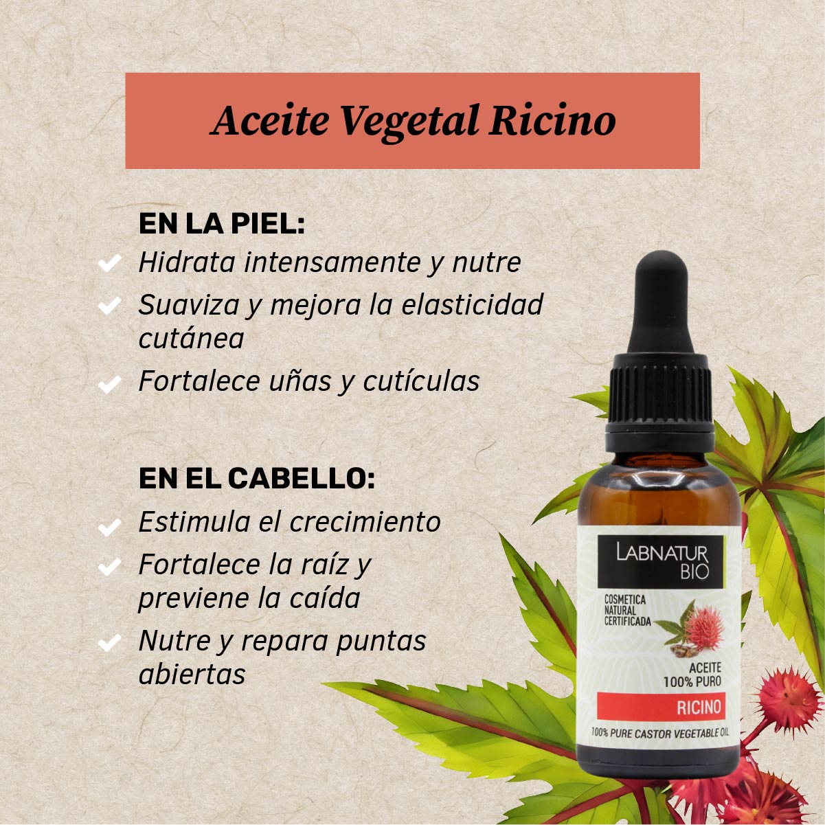Aceite de Ricino 100% Puro | Ácidos Grasos Esenciales | Fortalecedor de Pestañas y Cabello | Nutrición Intensa Piel_1