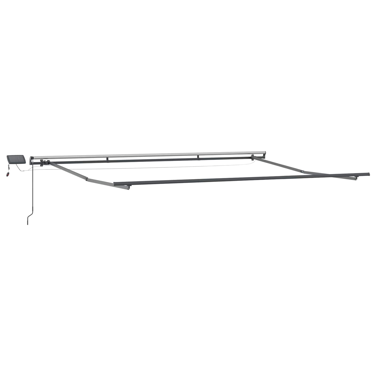 Toldo Retráctil Blanco 500 X 300 Cm Tela Y Aluminio_5