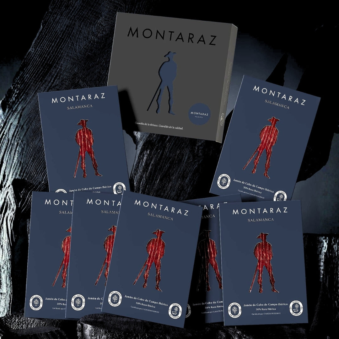 Montaraz® Caja Regalo Gourmet | 7 Loncheados De Jamón De Cebo De Campo Ibérico 50% Raza Ibérica Envasados Al Vacío 700g_5