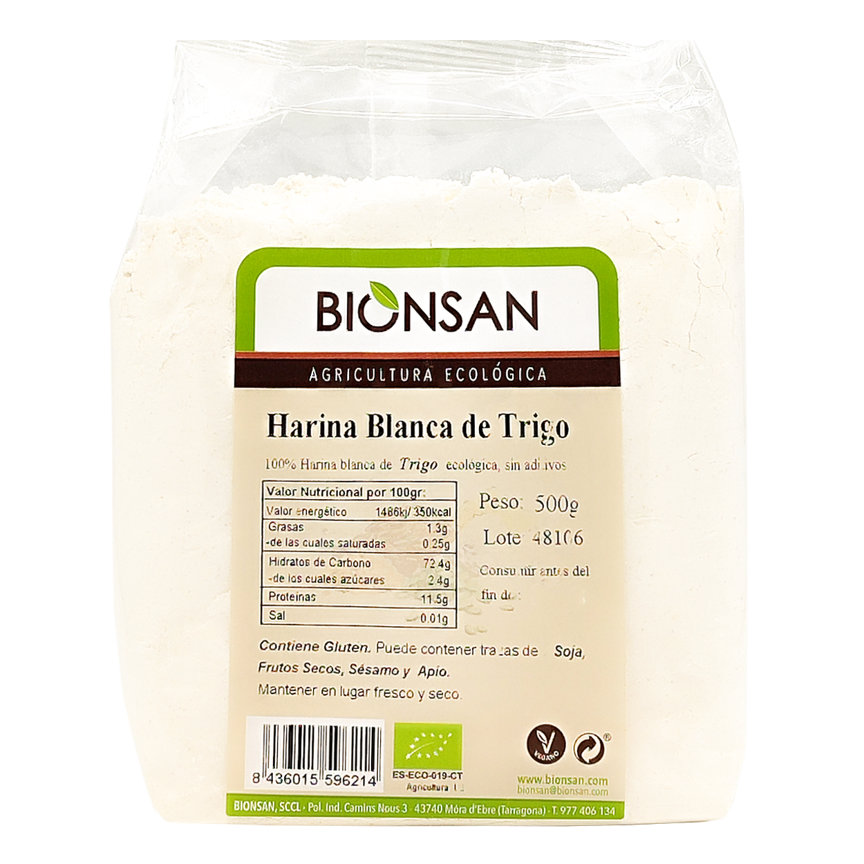 Harina Blanca De Trigo Eco Bionsan 500gr_0