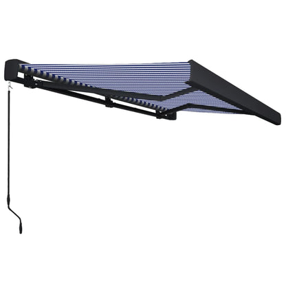 Toldo De Carrete Manual Azul Y Blanco 400x300 Cm_2