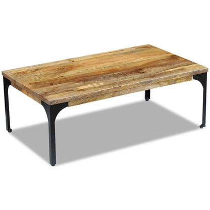 Mesa De Centro Madera De Mango 100x60x35 Cm_2