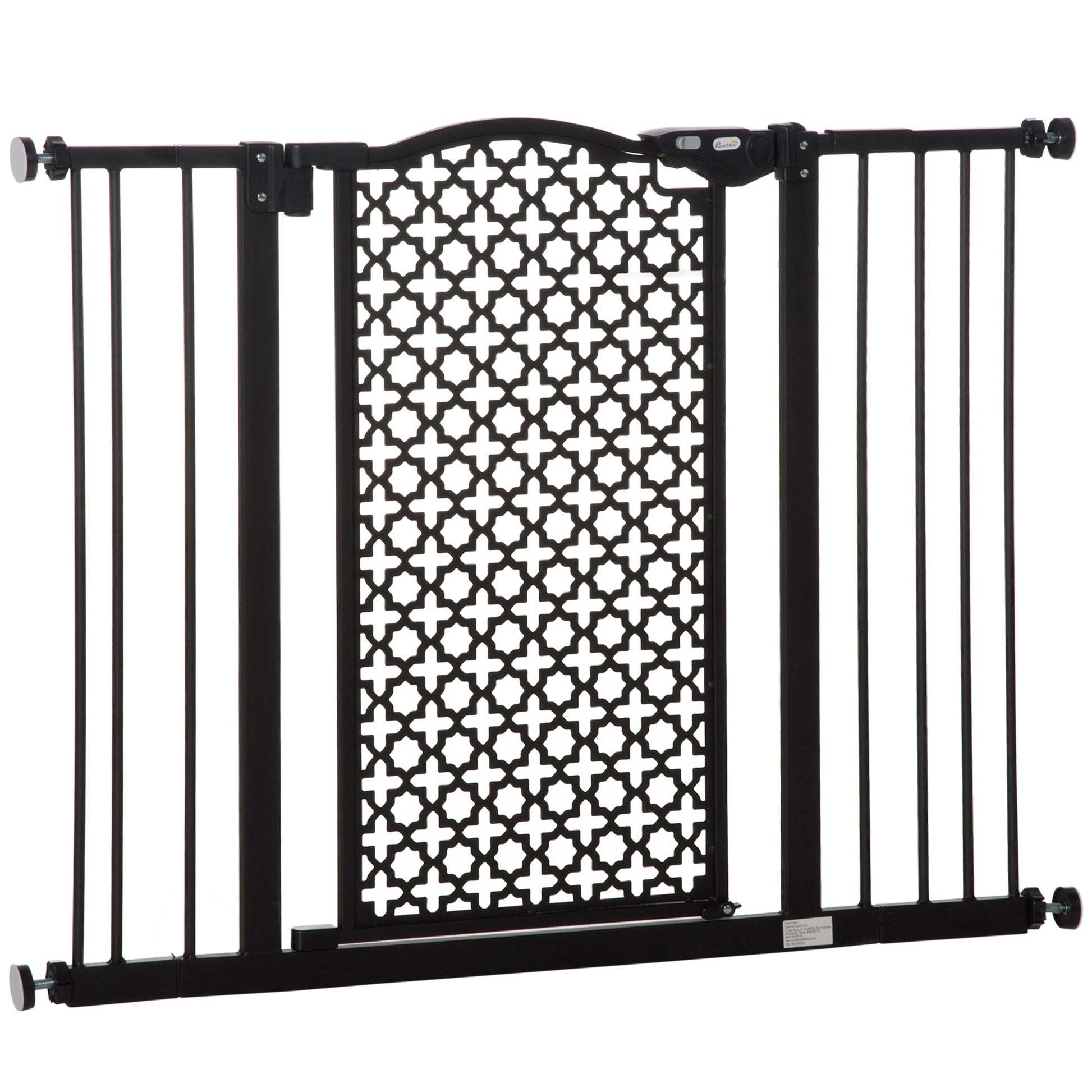 Pawhut Barrera De Seguridad De Perros Puertas Escaleras 74-105 Cm 2 Extensiones_0