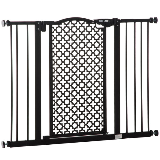 Pawhut Barrera De Seguridad De Perros Puertas Escaleras 74-105 Cm 2 Extensiones_0