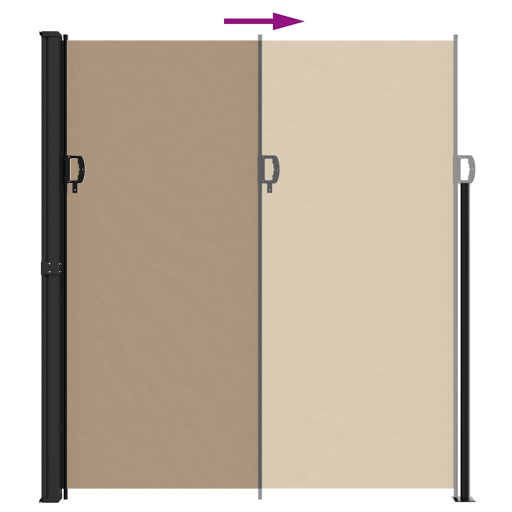 Vidaxl Toldo Lateral Retráctil Gris Taupe 220x600 Cm_4