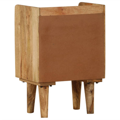 Mesita De Noche De Madera Maciza De Mango 40x30x59,5 Cm_2