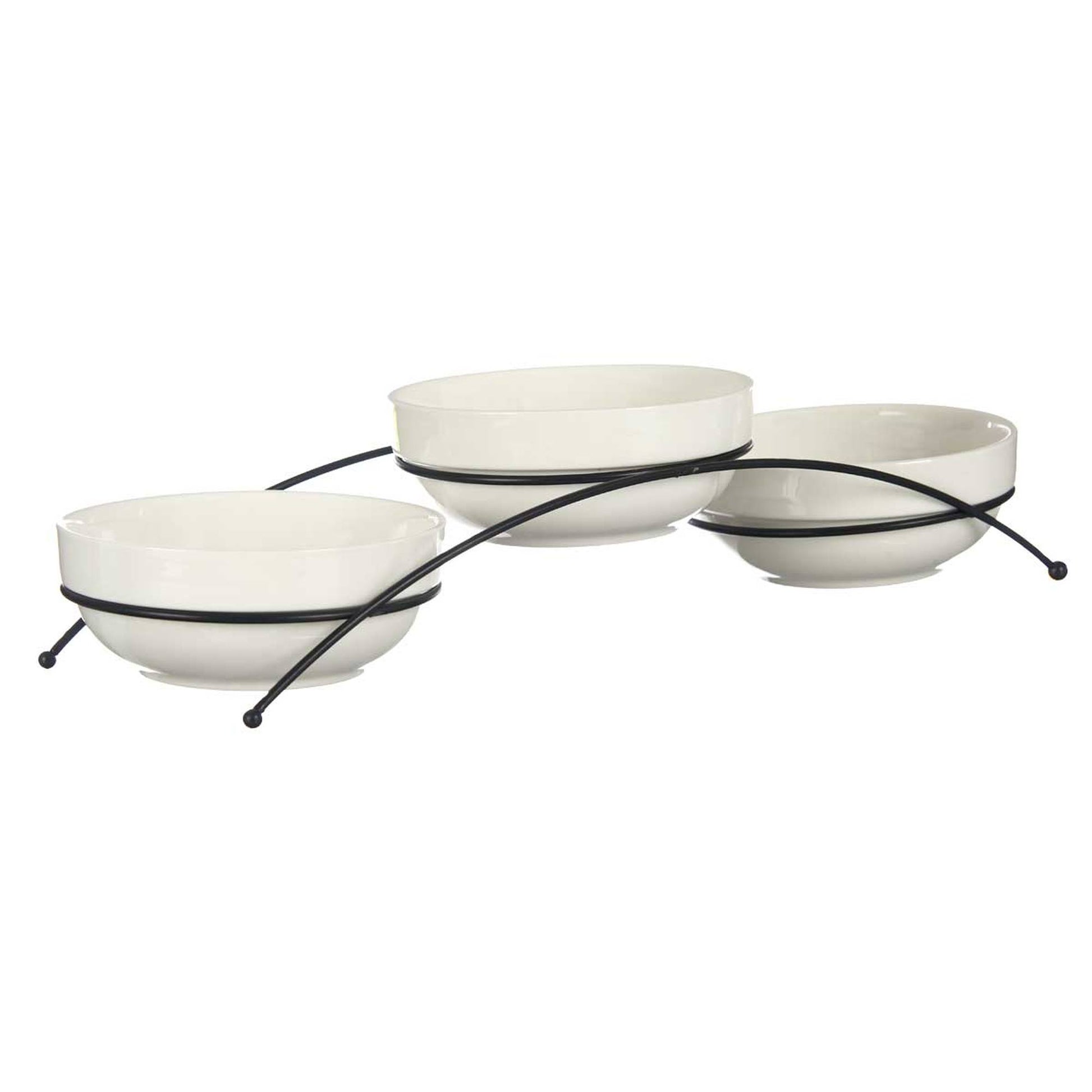 Set 3 Bols Porcelana Blanca Redondos 350 Colección Vessia_0