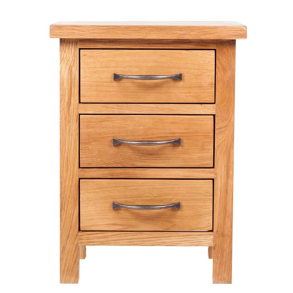 Mesitas De Noche 2 Unidades Madera Maciza De Roble 40x30x54 Cm_2