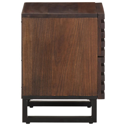 Mesitas De Noche 2 Uds Madera Maciza De Mango 40x34x46 Cm_3