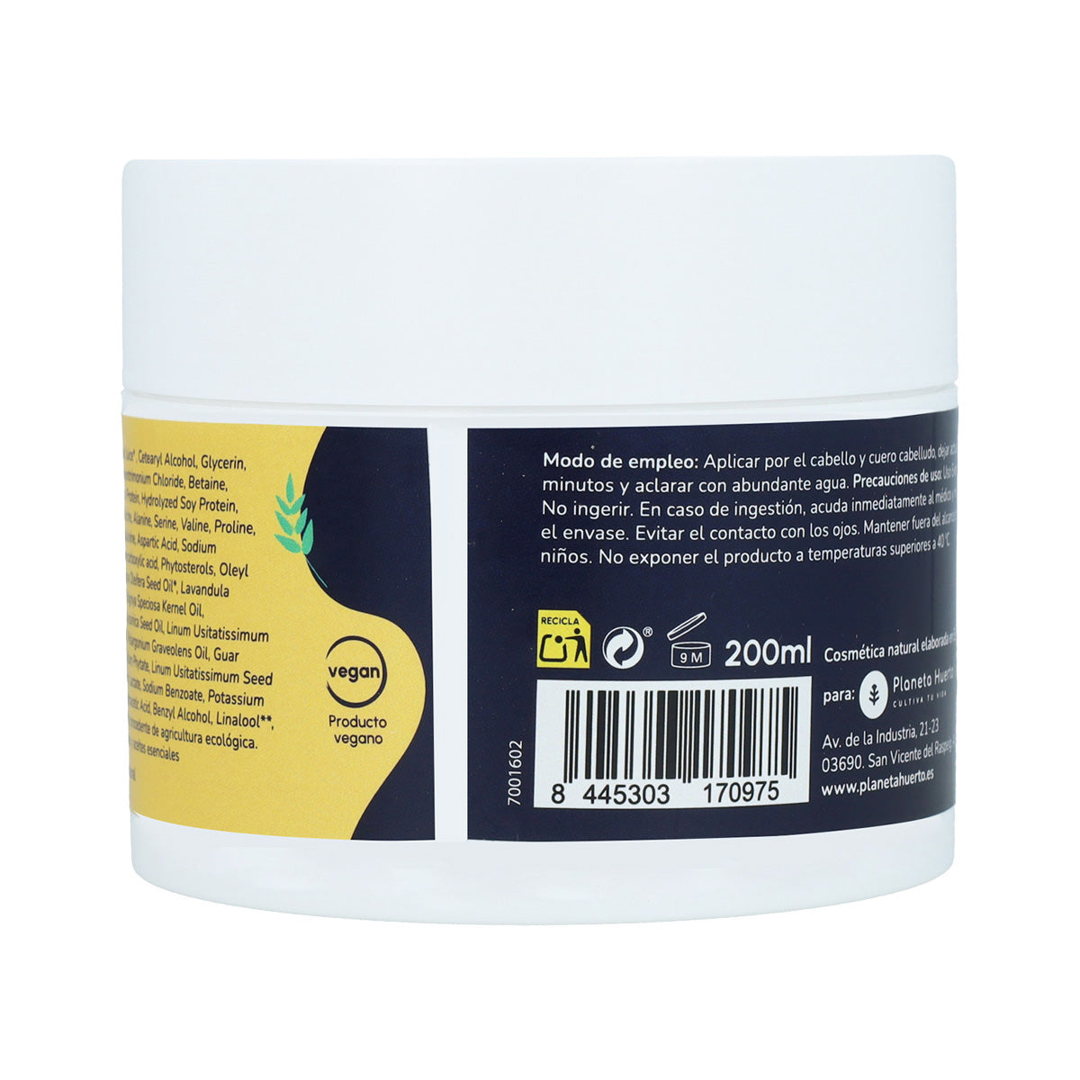 Mascarilla Hidratante Método Curly Planeta Huerto 200 ml