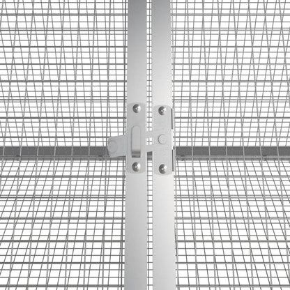 Vidaxl Jaula Para Conejos Acero Galvanizado Gris 403,5x80,5x71 Cm_4
