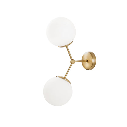 Aplique De Pared, Metal , Amarillo blanco, 28x15x44, Casquillo 2 X E 27 Max 40 W_0