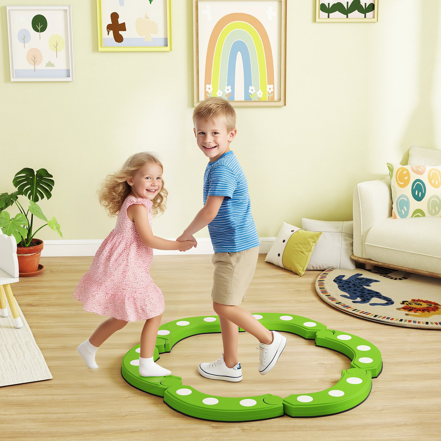 Aiyaplay Tabla De Equilibrio Para Niños De +3 Años Con 6 Piedras De Equilibrio_1