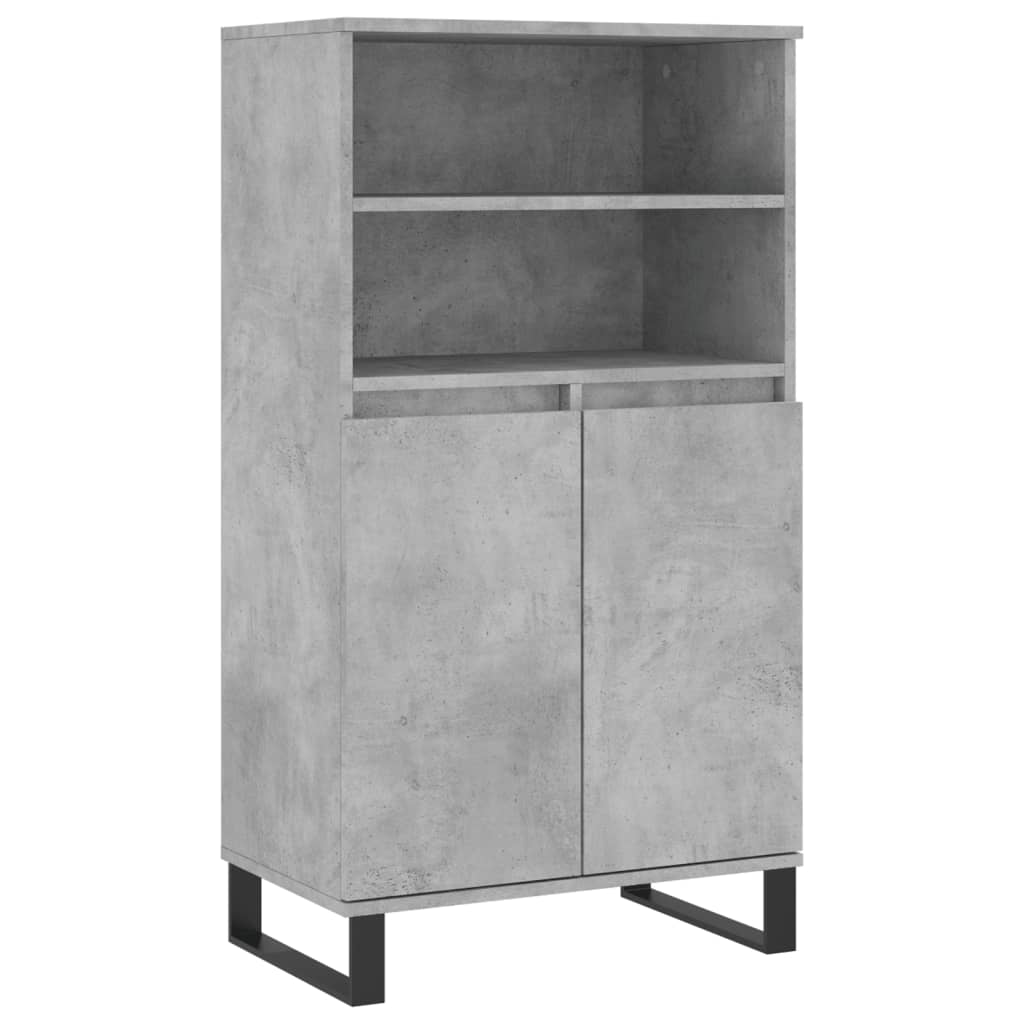 Aparador Alto Madera Contrachapada Gris Hormigón 60x36x110 Cm / Vetonek_2