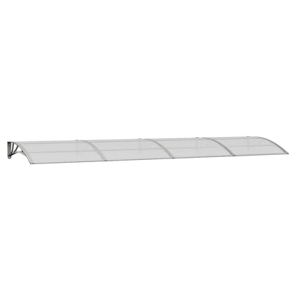 Marquesina Para Puerta Gris 400x100 Cm Policarbonato_0