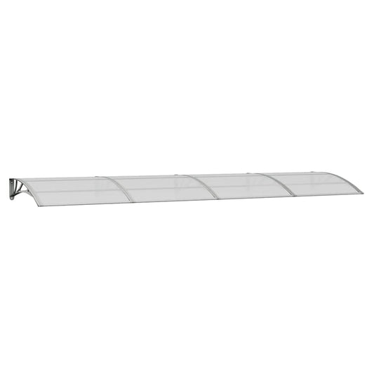 Marquesina Para Puerta Gris 400x100 Cm Policarbonato_0
