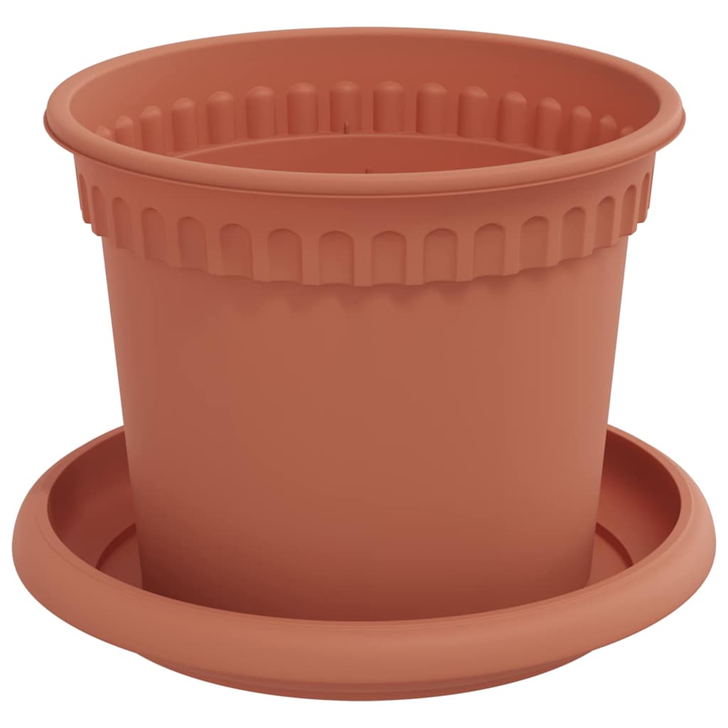 Macetas 24 Pcs Rojo Ladrillo Ø 12,5 X 10 Cm Plástico_4