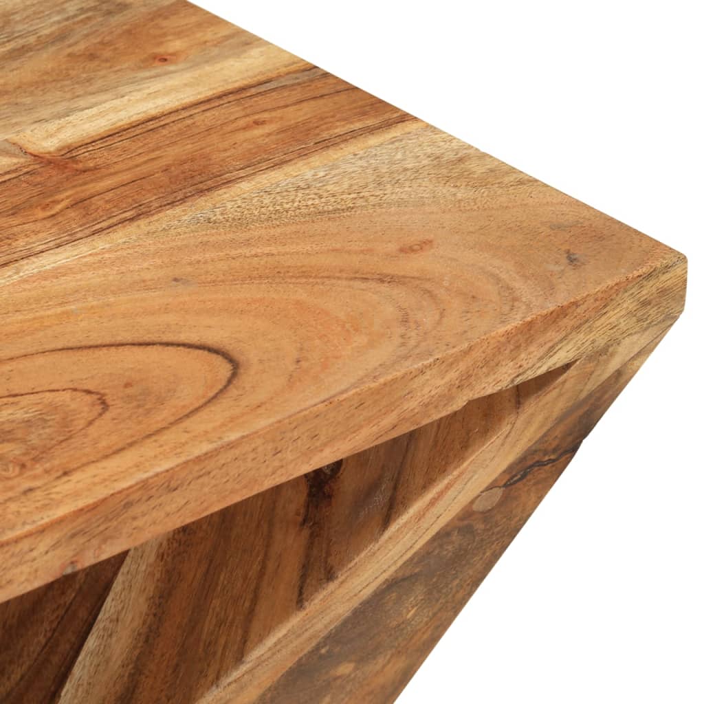 Mesa Auxiliar Madera Maciza De Acacia 35x35x55 Cm_3