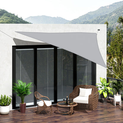 Outsunny Toldo Vela Triangular 3x3x3m Vela Sombra Para Terraza Jardín Camping_1