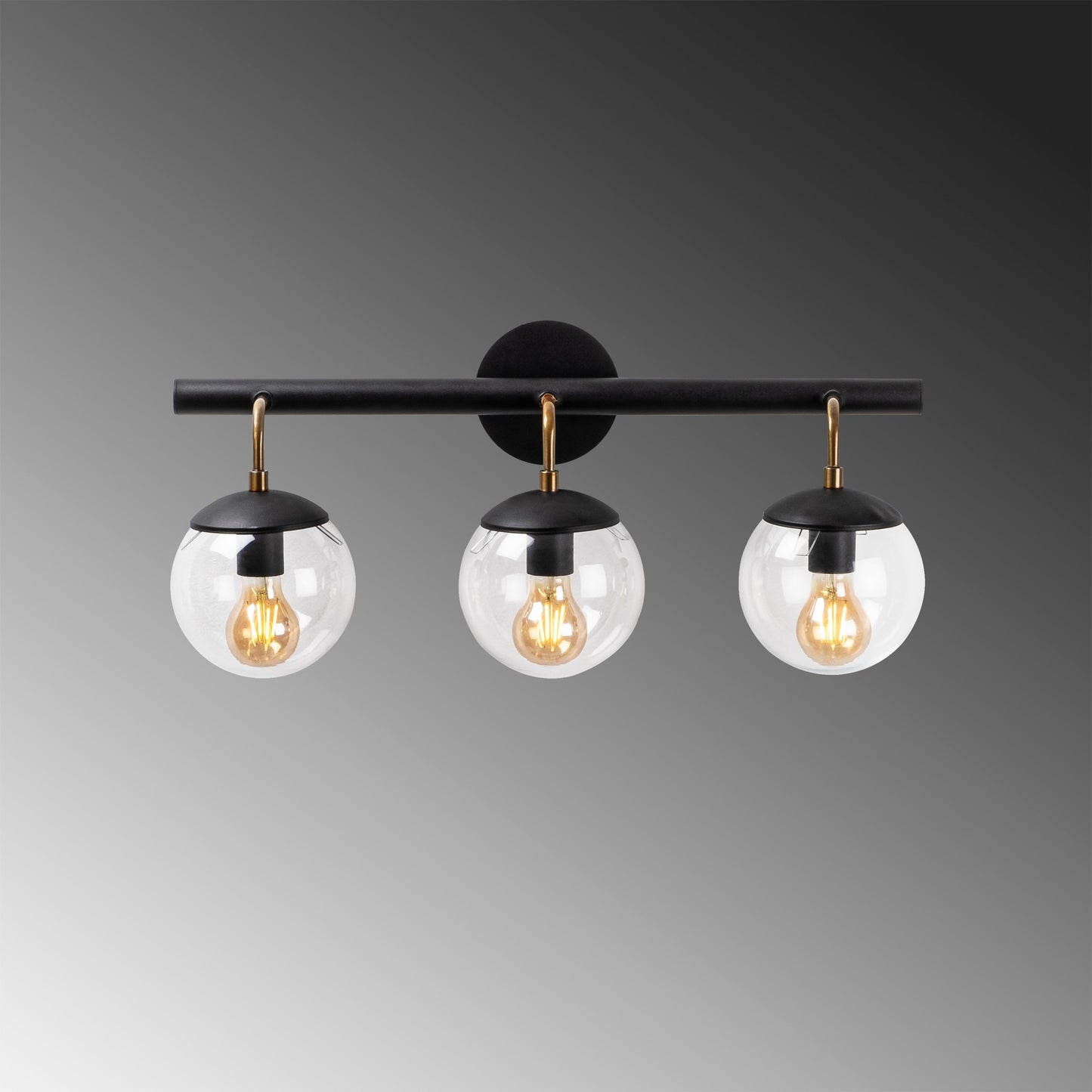 Aplique De Pared, Metal , Negro, 61x28x20, Casquillo 3 X E 27 Max 40 W_3