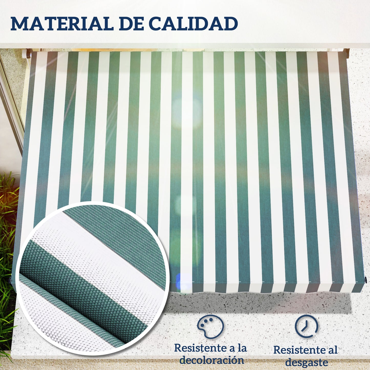 Outsunny Toldo Manual Retráctil 2x1_4