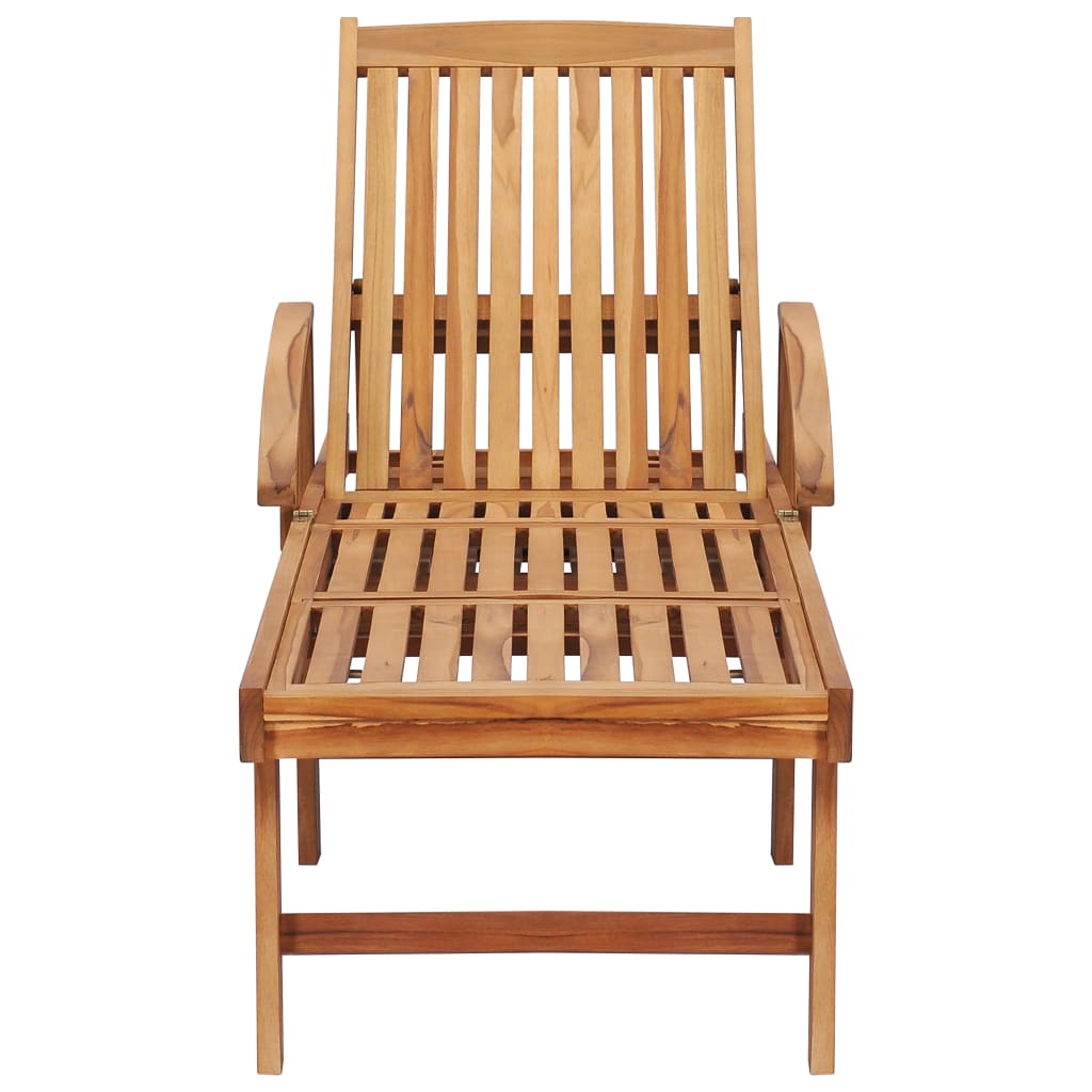 Tumbona Con Mesa Y Cojín Madera Maciza De Teca_3