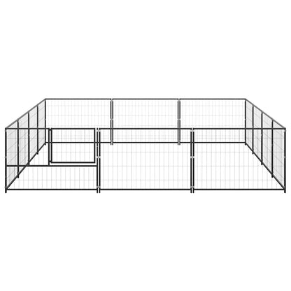 Perrera Acero 12 M² Negra_4