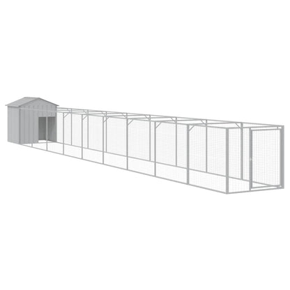 Caseta Perro Tejado Acero Galvanizado Gris Claro 117x1017x123cm_0