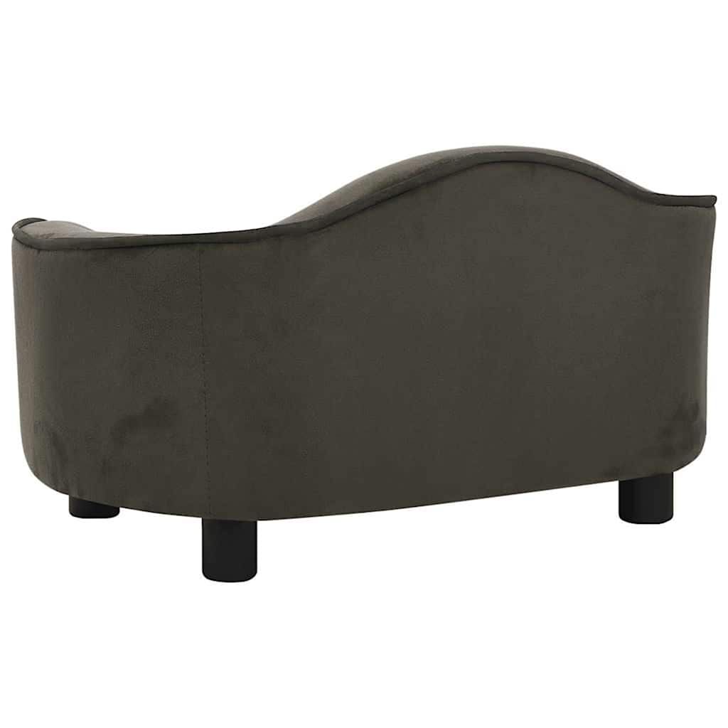Vidaxl Sofá Para Perros Felpa Gris Oscuro 67x47x36 Cm_4